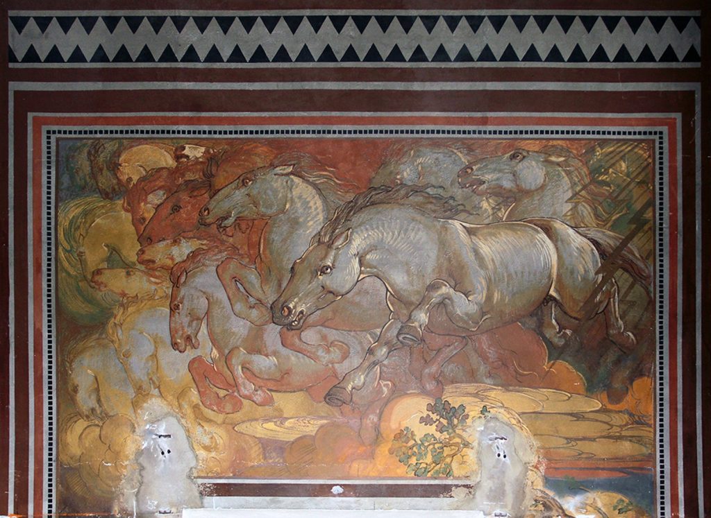 Galileo Chini - cavalli al galoppo